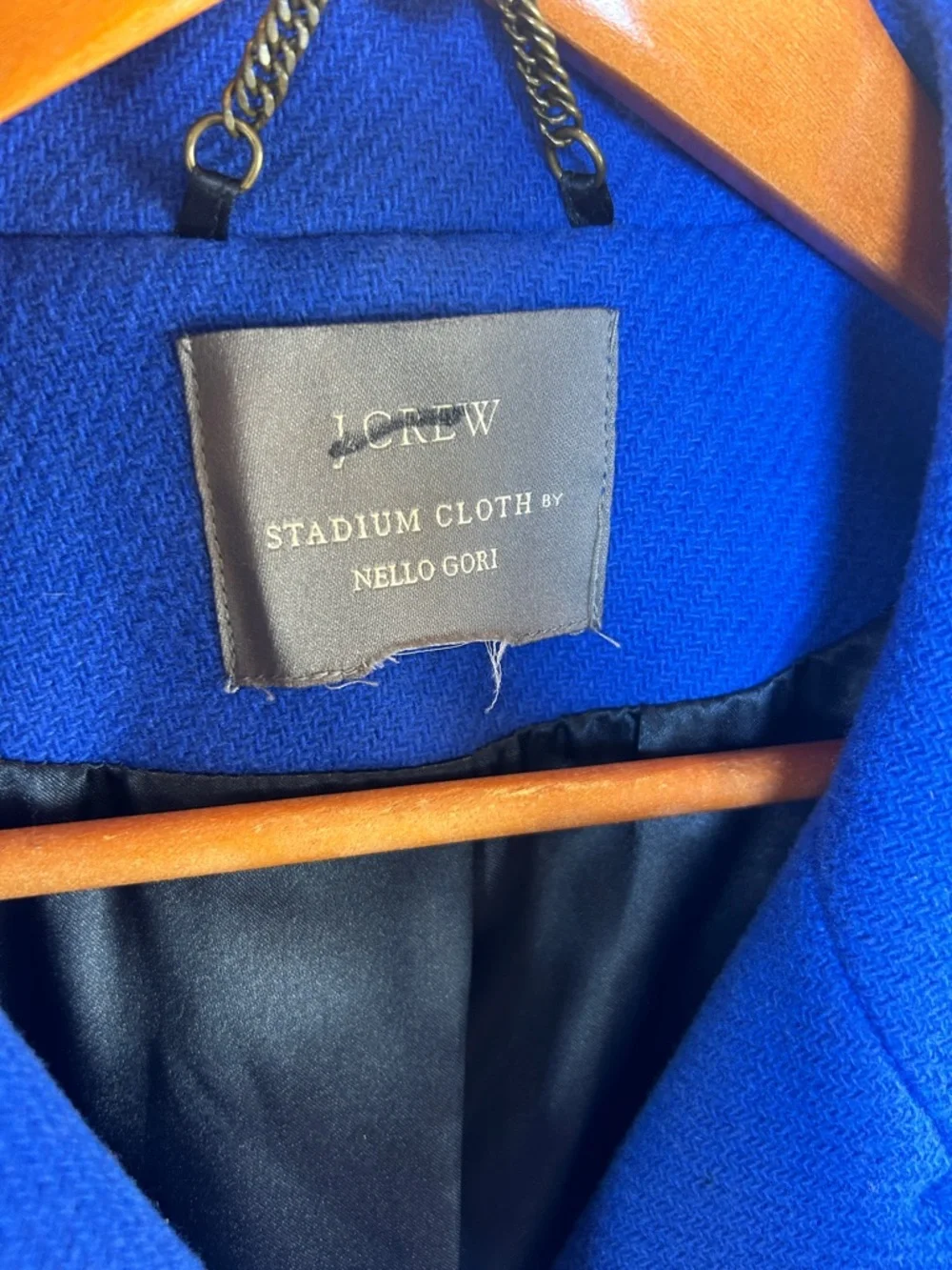 J.Crew Blue Wool Peacoat Gold Buttons Double Breasted Classic - Picture 2 of 13